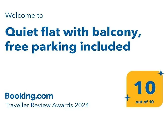 Quiet Flat With Balcony, Free Parking Included *